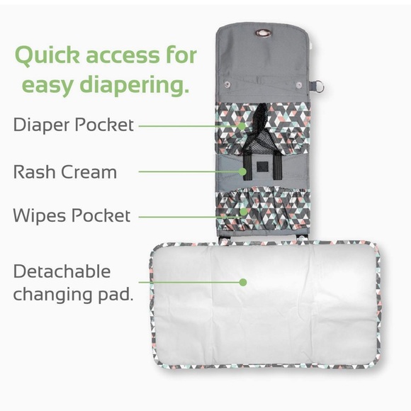 Lillybit Uptown Diaper Clutch Triangles - Picture 3 of 9